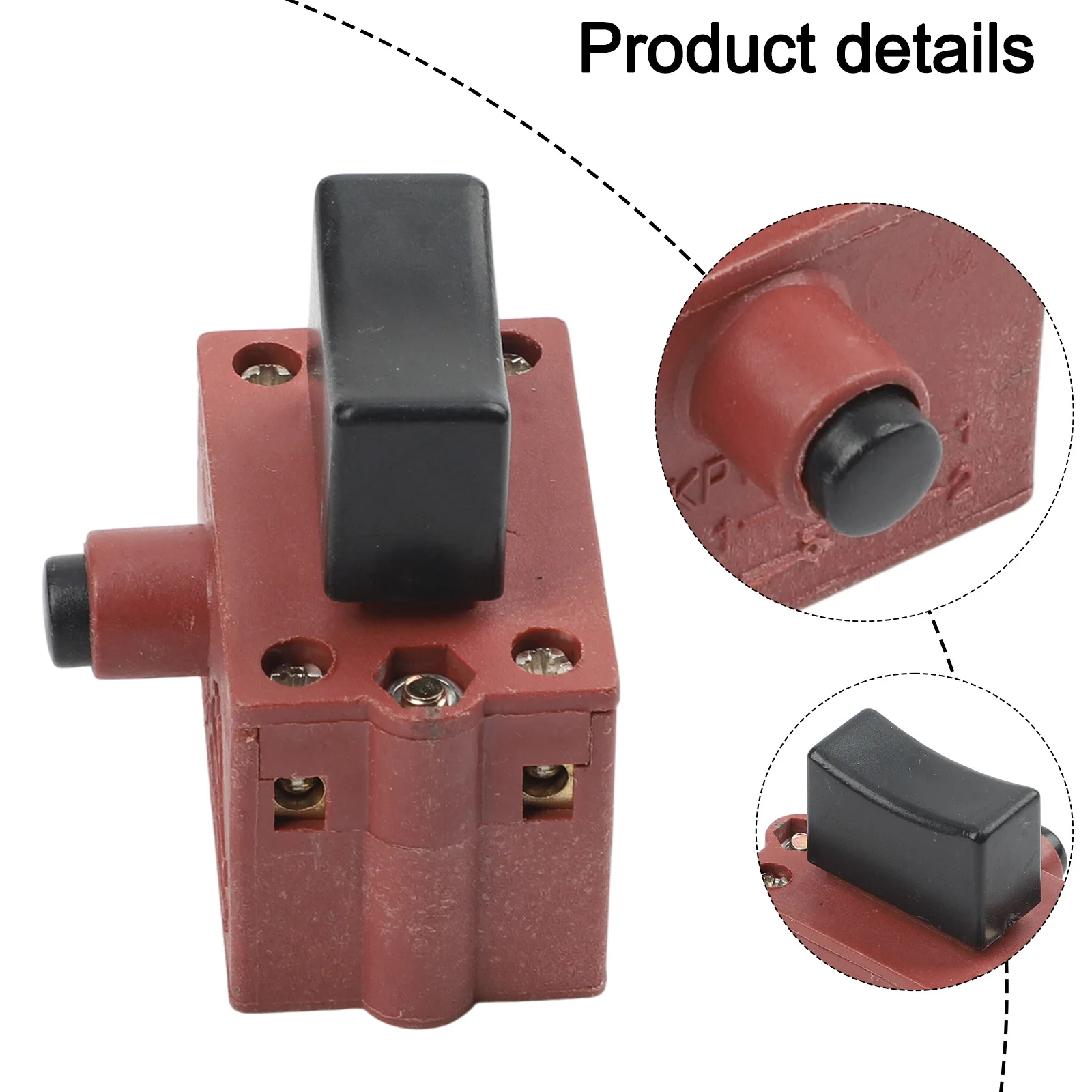 Robust 10A Switch for 400 Steel Cutter and 355 Profile Machine 36x23 5mm White Replacement Part for Power Equipment