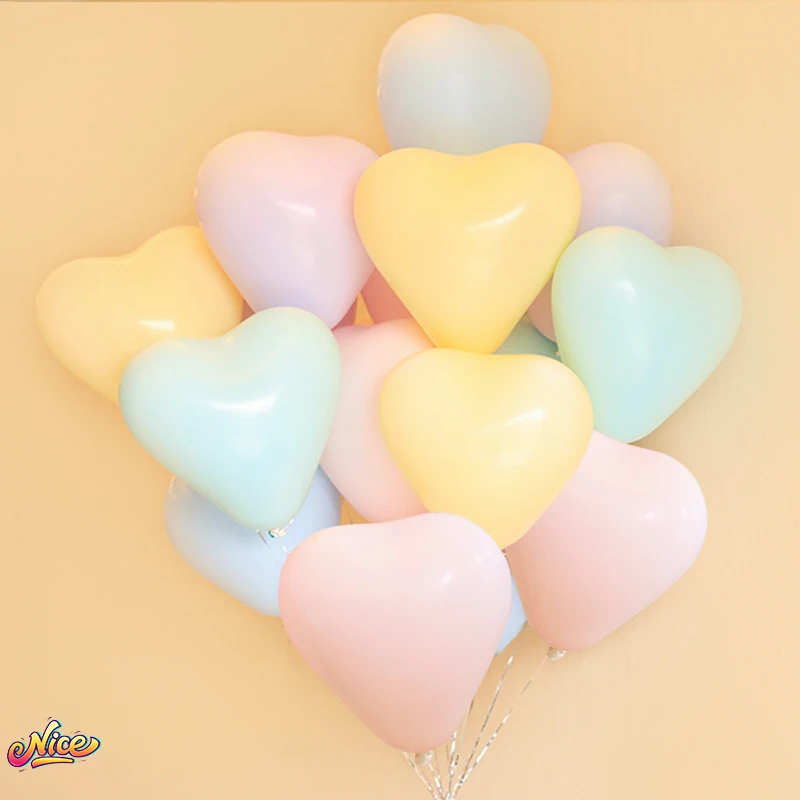 

12inch Heart Shaped Balloon Love Anniversary Macaron Birthday Party Decoration Propose Wedding Site Layout Baby Shower Kids Toy