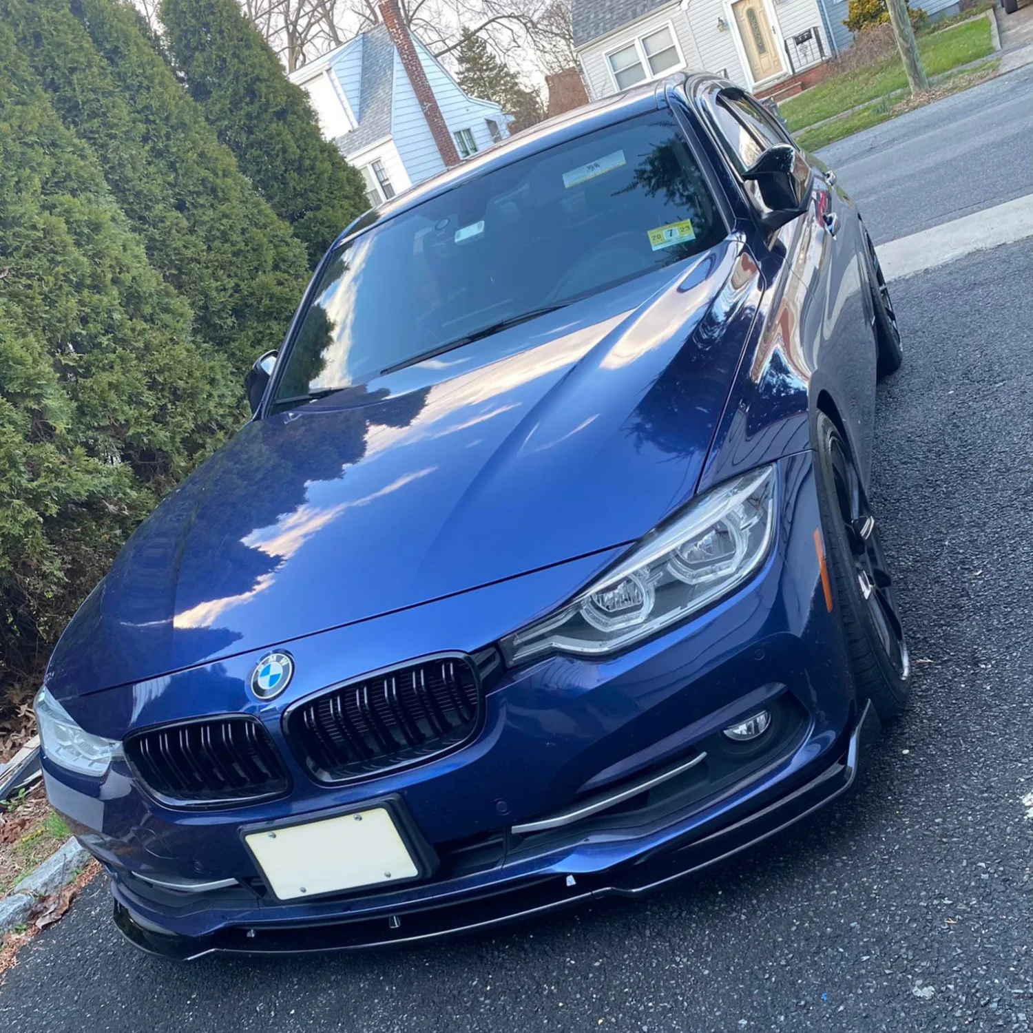 3Pcs Front Bumper Lip Spoiler Splitter Gloss Black For BMW 3 Series F30 F31 2013 2014 2015 2016 2017-2019 Body Kits Tuning ABS