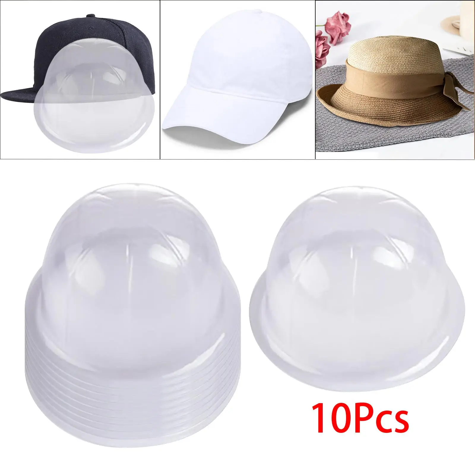 

10Pcs Tabletop Hat Dome Holder Stand Inner Support Dome Shape Display Head Circumference 54cm