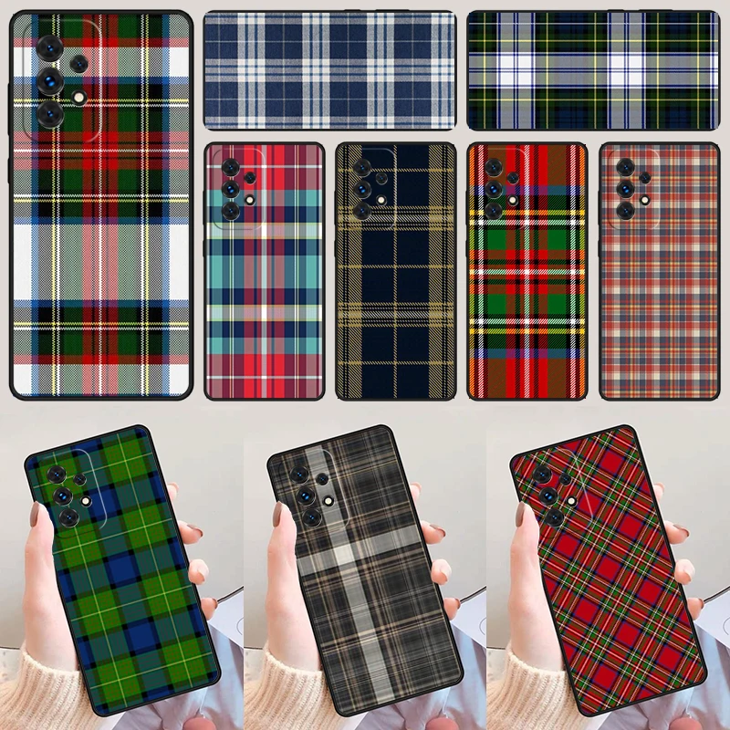 Clan Stewart Dress Tartan Plaid Pattern phone case For Samsung A42 A31 A40 A51 A71 A32 A80 A91 A52 A72 A20e A21S A50 A70 A11 A12