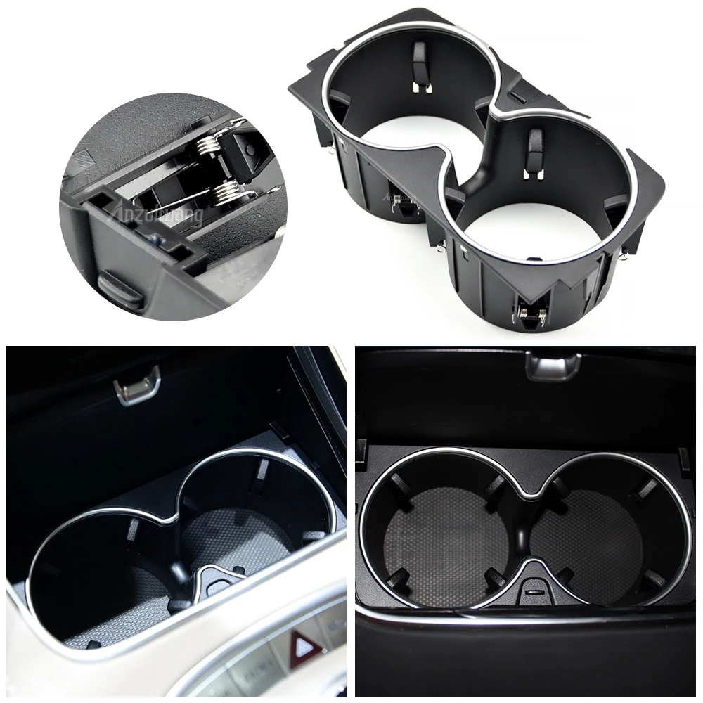 Car Front Center Console Water Cup Holder Insert Frame for Mercedes-Benz W222 S class 2014-2017