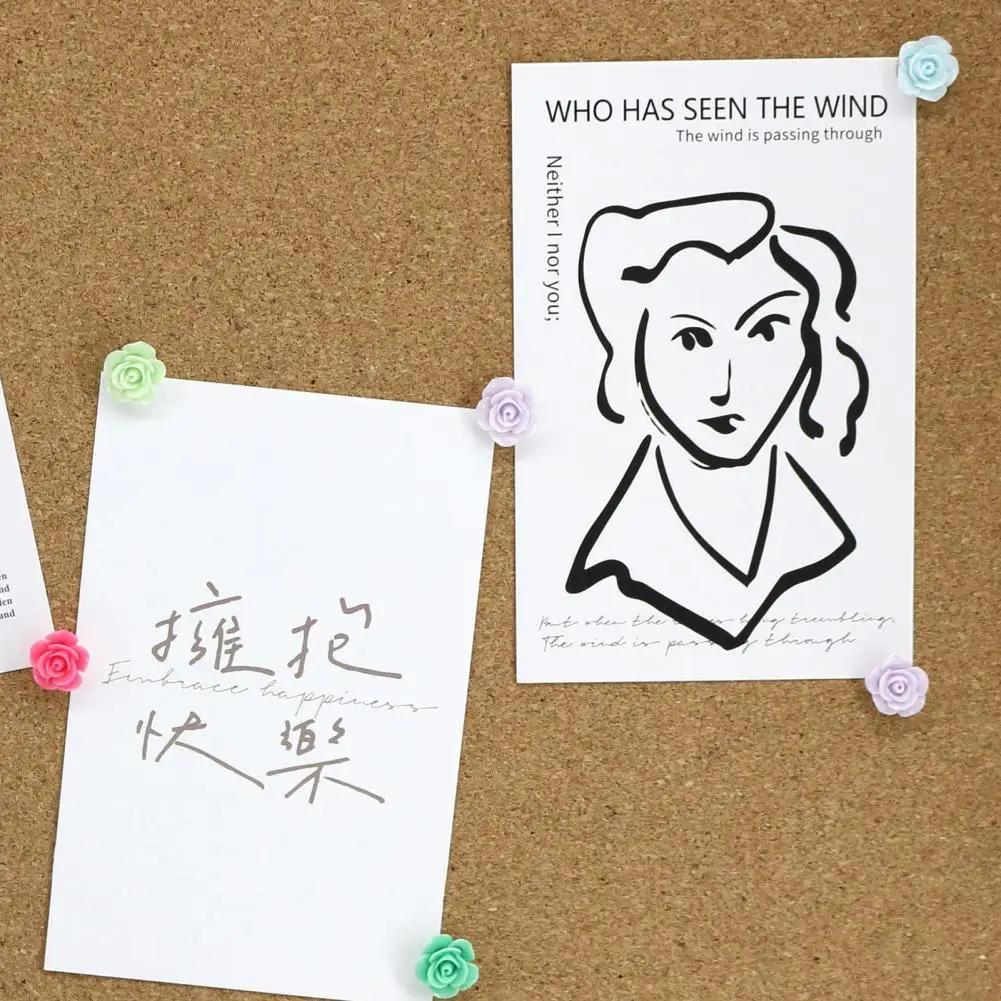 ピンクのようなピン、40個、かわいい、花の形、樹脂ピン、付箋ピン、写真、地図に最適