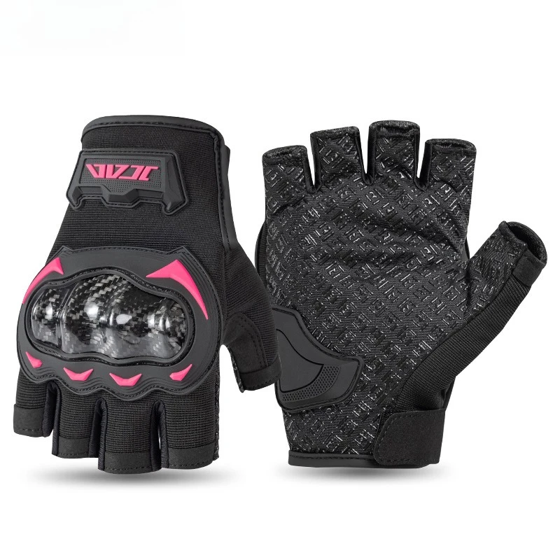 motorcycle-half-finger-gloves-carbon-fiber-knuckle-shell-men-women-motorbike-riding-breathable-wear-resistant-anti-slip-cycling