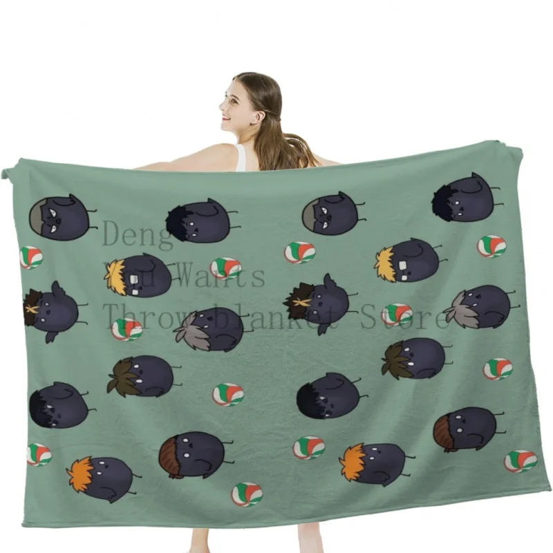 Haikyuu!! baby raven crows karasuno Throw Blankets Soft Velvet Blanket Travel Bedding Blanket