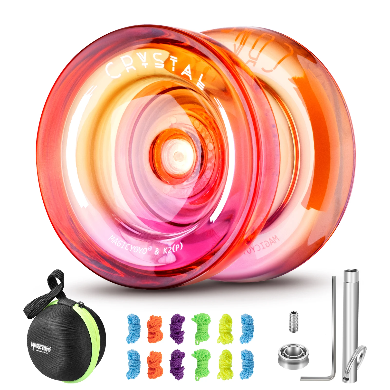 MAGICYOYO-Yoyo K2 Crsytal gradiente de plástico, doble función