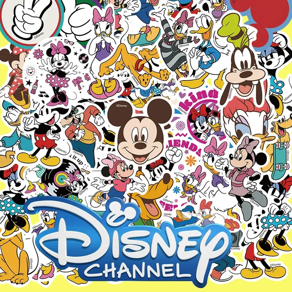 

10/30/50pcs Disney Kawaii Mickey Mouse Stickers Classic Cartoon Minnie Sticker Scrapbooking Luggage Bike Anime Decals Toys Gift