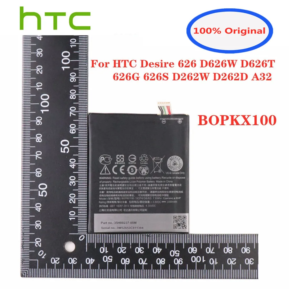 

New 2000mAh B0PKX100 BOPKX100 Original Battery For HTC Desire 626 D626W D626T 626G 626S D262W D262D A32 Mobile Phone Battery