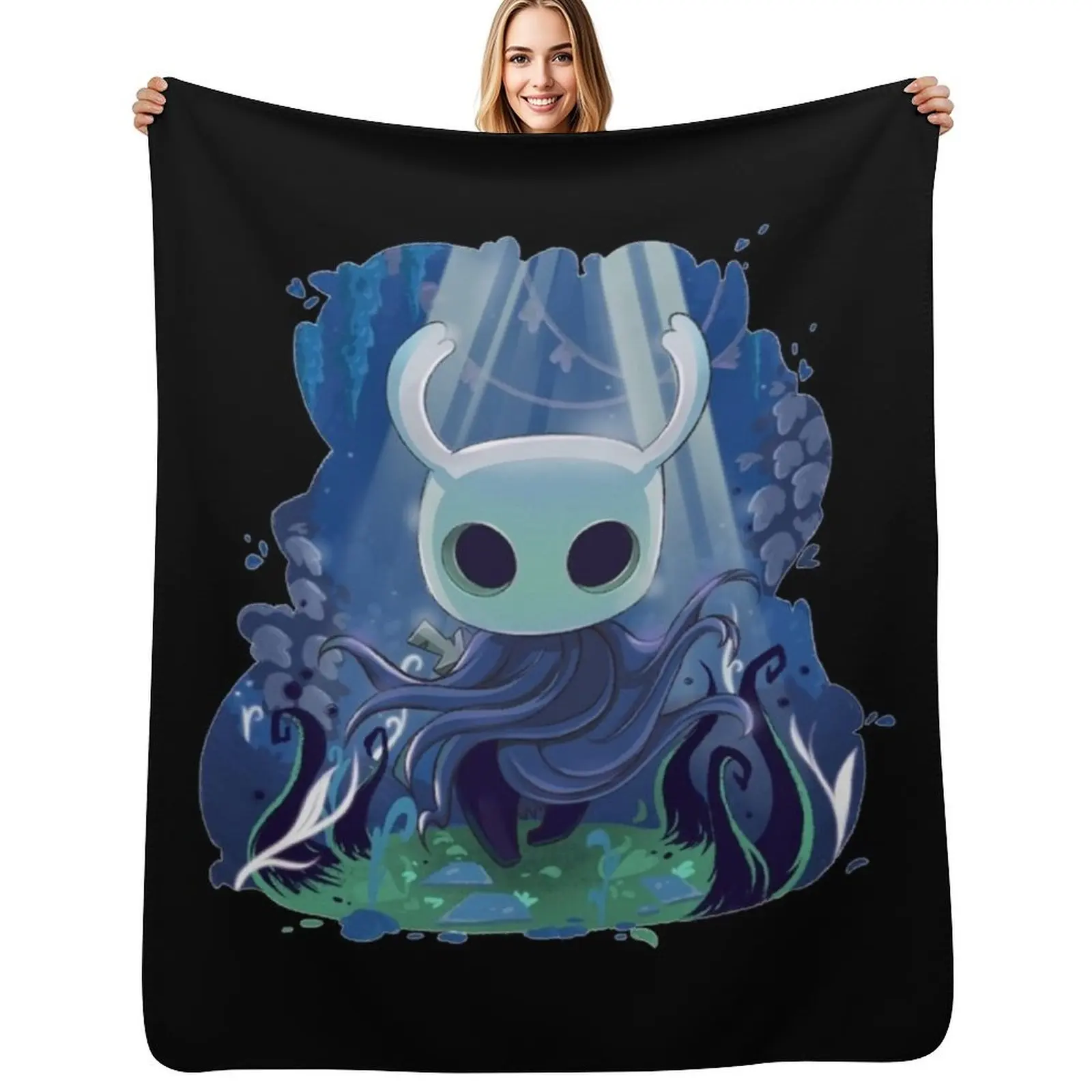 Hollow Knight - The Knight Throw Blanket Warm Comfortable Blanket Gift for Parents Friends