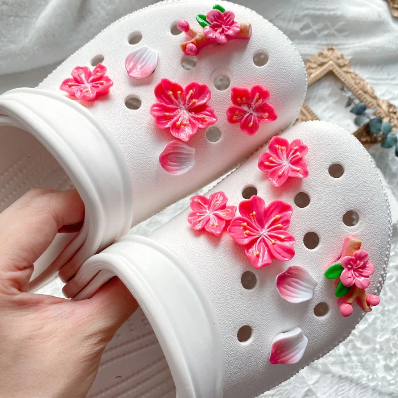 New Fashion shoe Charms for Creative Branches and Flowers Clogs Shoe Buckle Cute shoe Accessories Decoration for Girls Gift