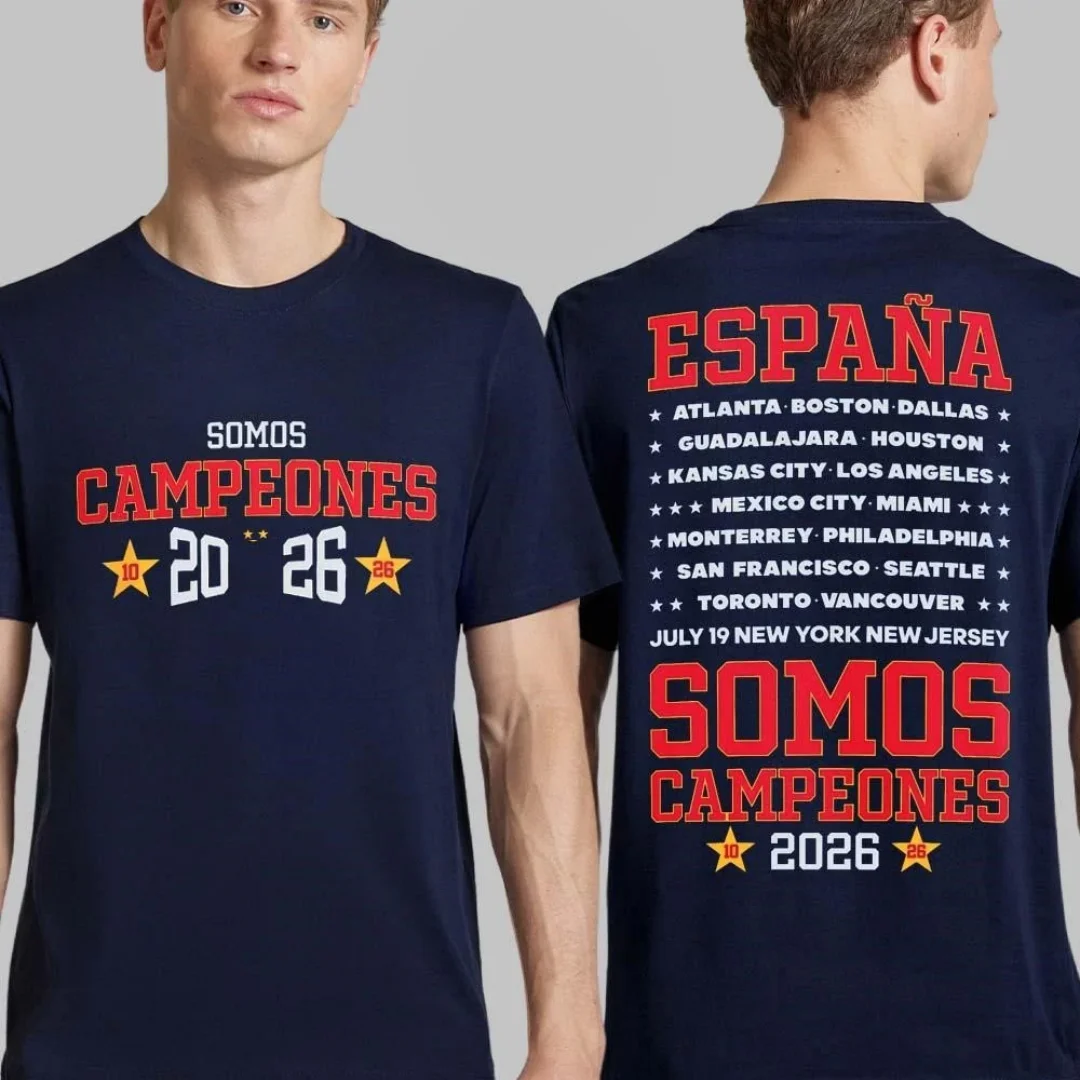 2026 Espana Somos Campeones Shirt Spanisches Meisterschafts-Gedenk-T-Shirt Sommer Herren T-Shirt Kinderkleidung Tee Y2k Damen ﻿ – Detail 5