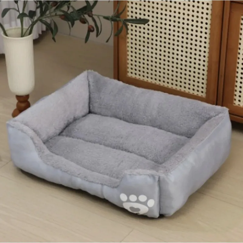 Weiches, quadratisches, großes Hundesofa, elastisches Hundehauskissen, winterwarmes, waschbares Hundebett für mittelgroße Hunde, Katzenhütte, Haustierzubehör – Detail 12