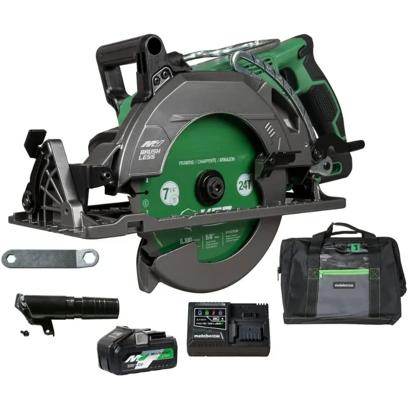 

36V MultiVolt™ Cordless Rear Handle Circular Saw Kit Optional AC Adapter 7-1/4-Inch Blade 500 Cross Cuts Per Charge Lightweight