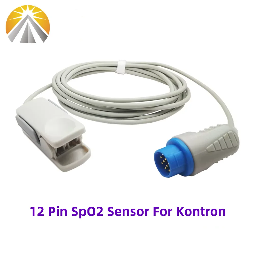 

12 Pin SpO2 Sensor Multi Types Reusable for Kontron 7138 7840 7845 Patient Monitor Heart Rate SAO2 Probe Neonates Adult Child