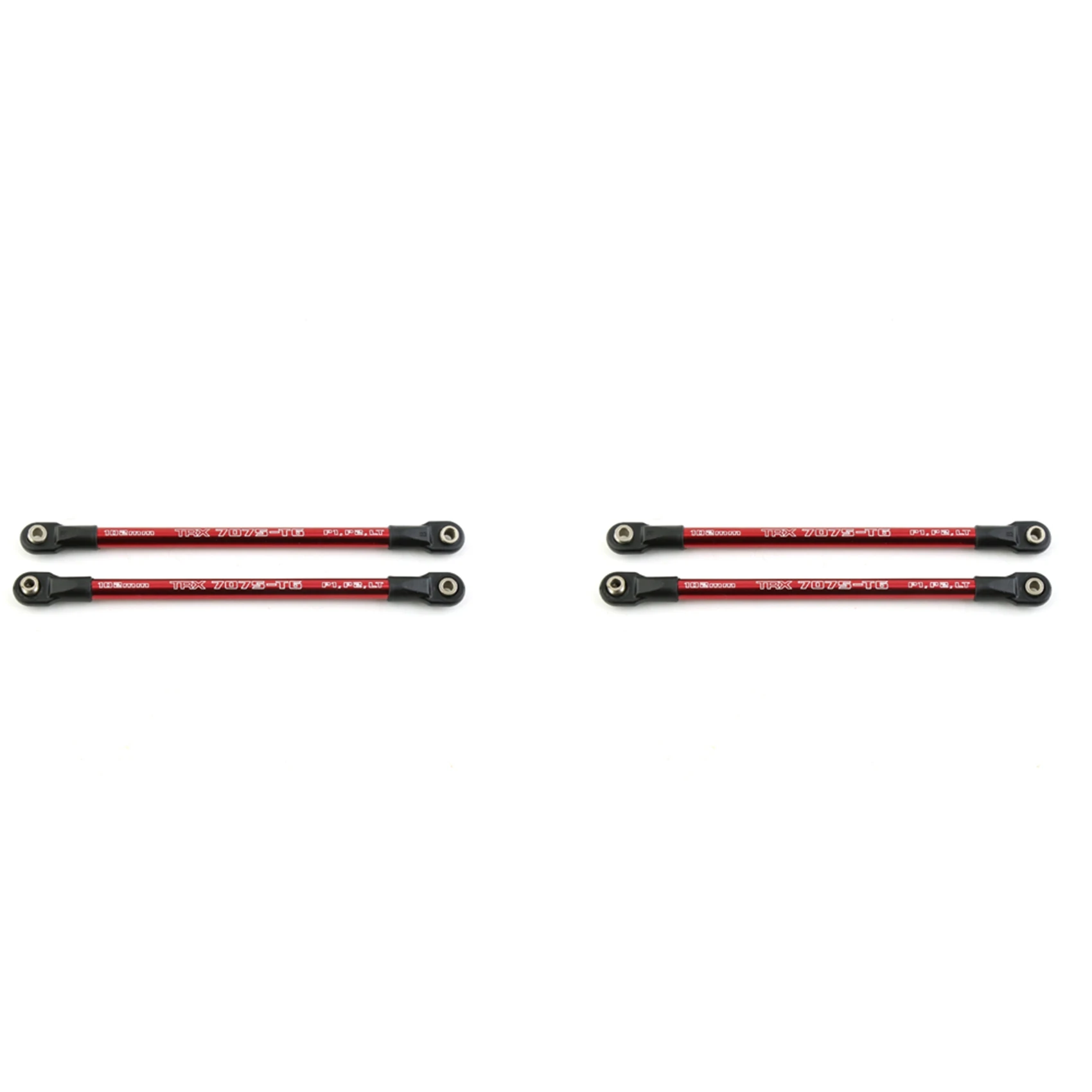 

B87B-4Pcs Aluminum Pushrod Link Rod 5318X 5318 Red-Anodized For 1/10 Traxxas E-Revo Summit Revo RC Car Upgrade Parts