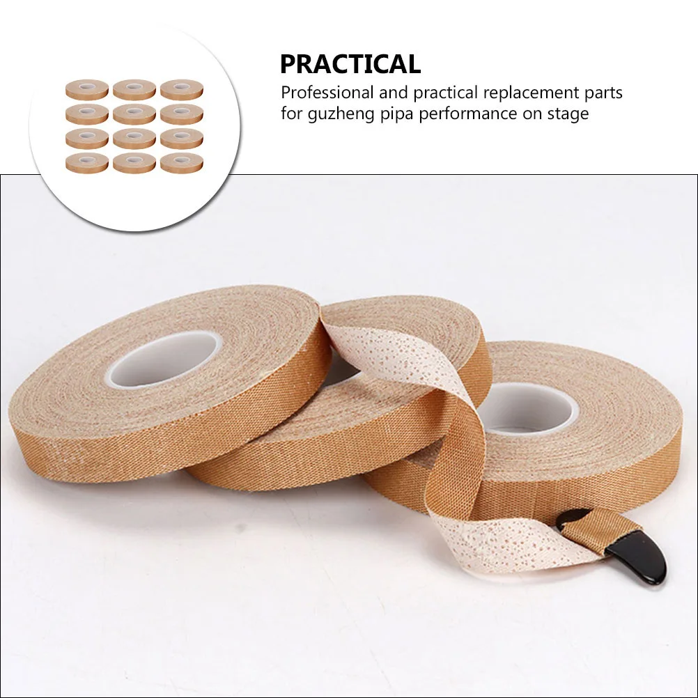 

15 Rolls Tape for Pipa Breathable Adhesive Finger Tapes Removable Portable Nail Finger Adhesive Tapes Picc Cleat Gel Child