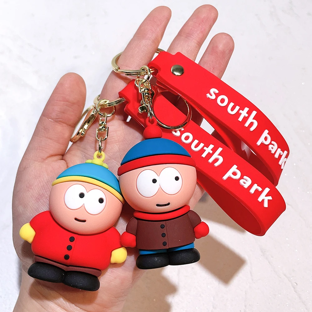 Creative Cartoon Doll South Park Kyle Broflovski Keychain Pendant Kenny Bag Car Key Ring Eric.cartman Accessories Gift Wholesale