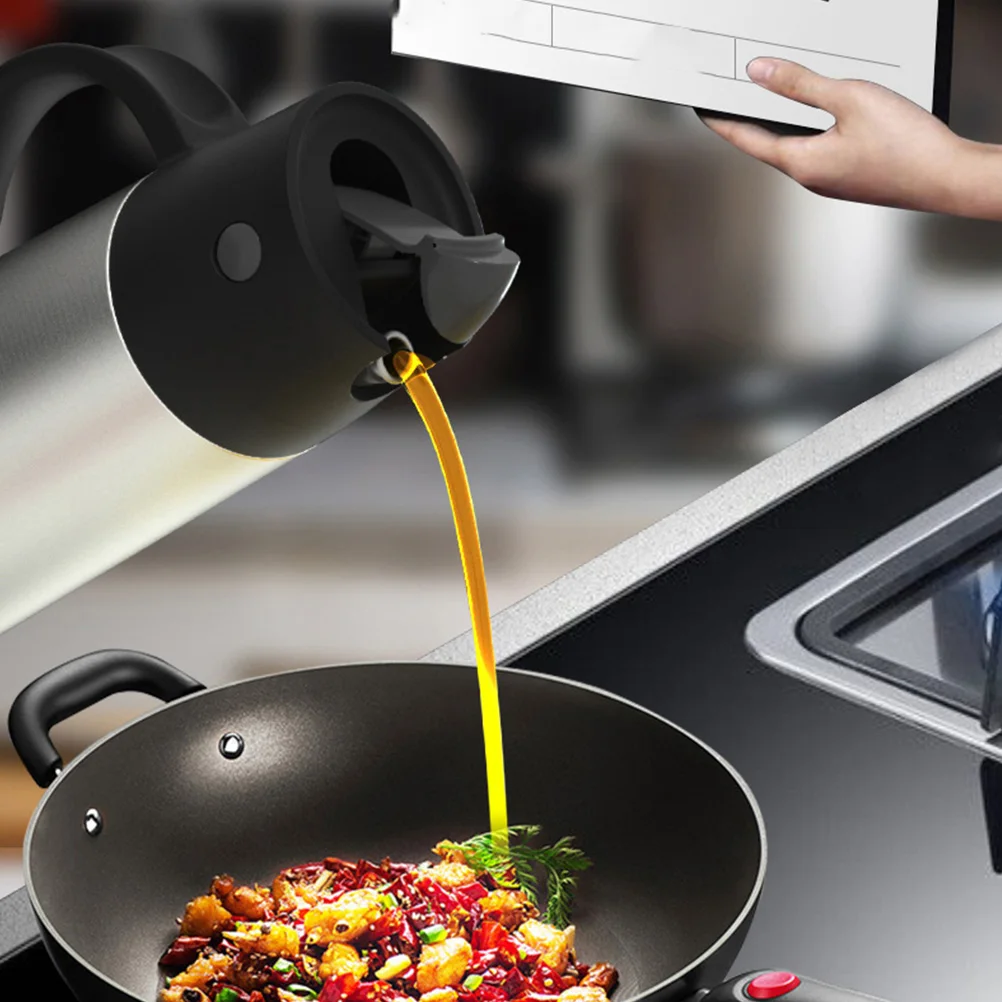 

Automatic Oil 316 Stainless Steel Dispenser Bottle Kitchen Large Capacity Vinegar Soy Sauce Large Capacity Storage Bottle