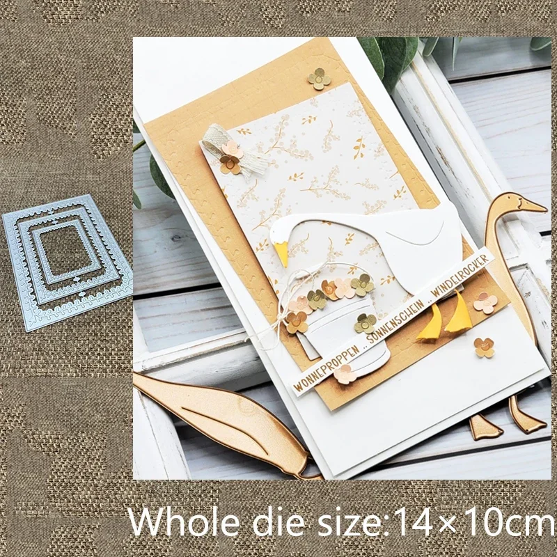 

XLDesign Craft Metal stencil mold Cutting Die rectangular frame decoration scrapbook die cut Album Paper Card Craft Embossing