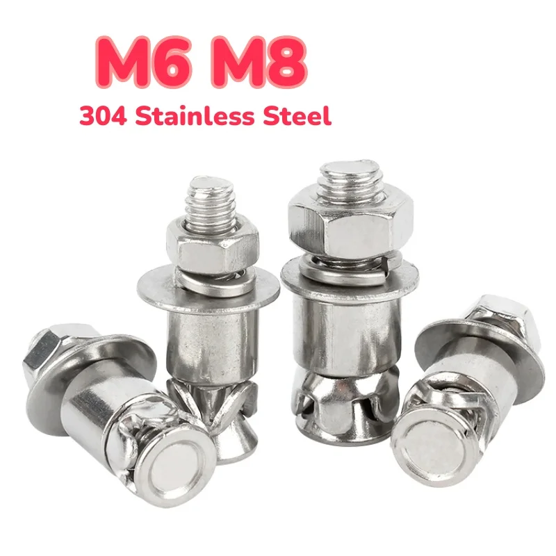 M6 M8 304 Stainless Steel Impact Back Bolt Expansion Nail Marble Ceramic Curtain Wall Accessory Bolts