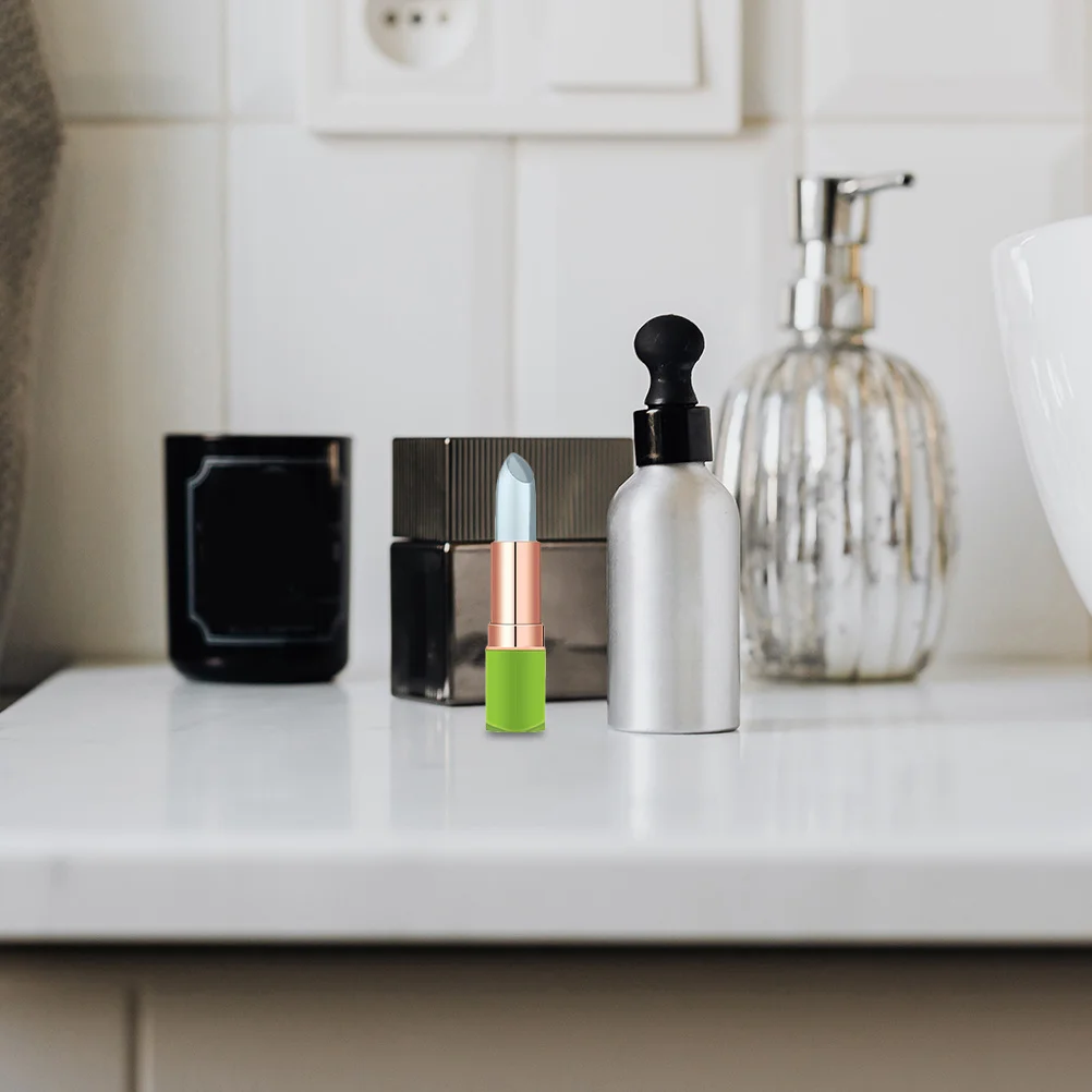 2Pcs Temperature changing Lipstick Aloe Moisturizing Gloss Plastic Beauty Tool Repair Dryness Cracks Hydrating Lip Balm Skincare