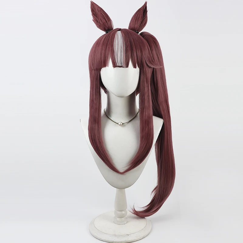 Anime Uma Musume: Pretty Derby Lucky Lilac Cos Cosplay Wig Halloween Carnival Party Props Synthetic Hair + Wig Cap
