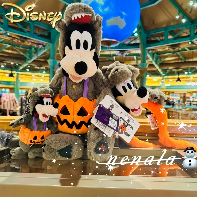 Original Shanghai Disney 2024 Halloween Chip Dale Stitch Goofy Headband Doll Cartoon Magnetic Fridge Magnets Kids Gifts Toys