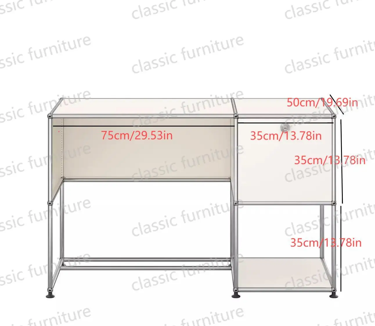 Desk Modular Module Furniture Customized Metal Stainless Steel Cabinet Haller Storage  Sideboard Shelf DIY Living Room