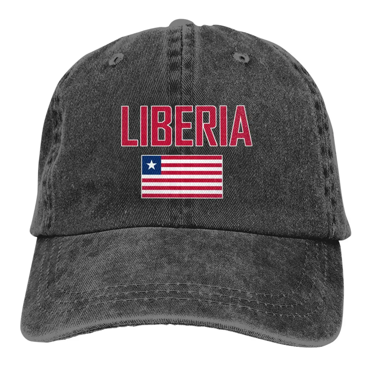 Flag of LIBERIA Baseball Caps Unisex Soft Casquette Cap Fashion Denim Hat Vintage Adjustable Dad Hat