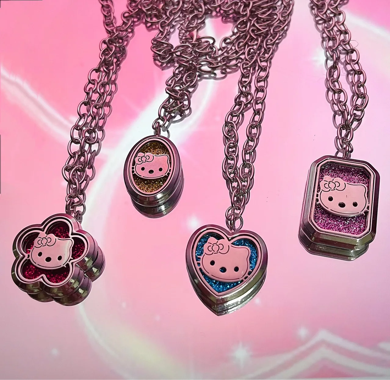 

Hello Kitty Necklace Cartoon Sanrio Series Kuromi Melody Kawaii Aromatherapy Perfume Light Luxury Pendant Hot Girl Y2k Girl Gift