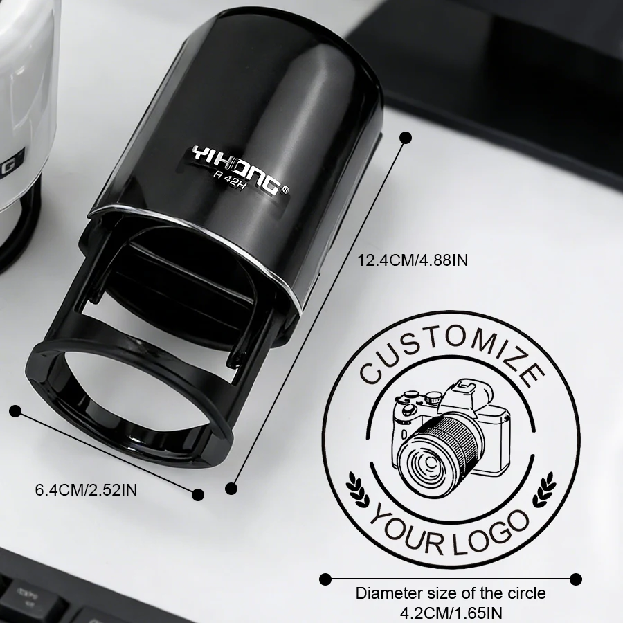 Personalized Custom Self-Inking Stamps, Automatic Ink Dispensing Without the Need for Repeated Dipping, Even and Non-Smudging Prints, DIY Company Logos and Private Patterns, Custom Logo Designs, Office Stamps for Document, Receipt, and Archive Classification