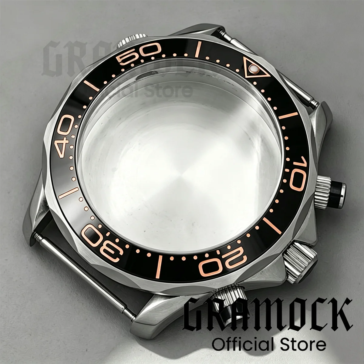 Black Rose Gold Bezel VK63 Multy-functional Case 41mm Chronograph Watch Case Fit VK63 VK64 Quartz Modified SEA300 600 Watch Case