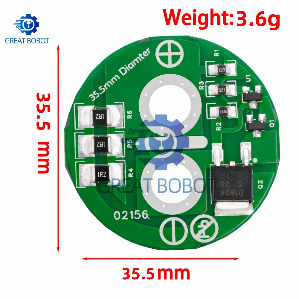 3.5 cm Universal 2.7V 500F Super Capacitor Balancing and Protection Board Module for Electrical Components