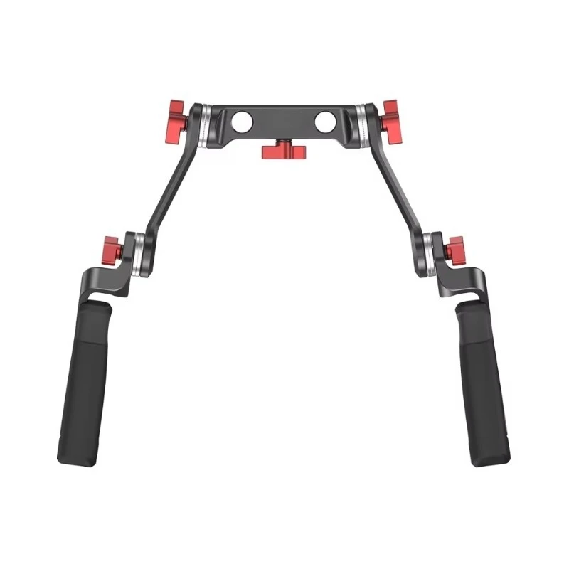 Aluminum Alloy Dual Handgrip Kit Rose‑Joint Extension Arm Camera Shoulder Mount Studio Photography Stabilizer Bracket Accessory