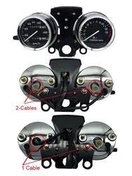Motorcycle Speedometer Instrument for Sundiro Honda Qjmotor Exeited CM125 SDH125 JH125 1/2 Cables Tachometer Speed Meter Clock