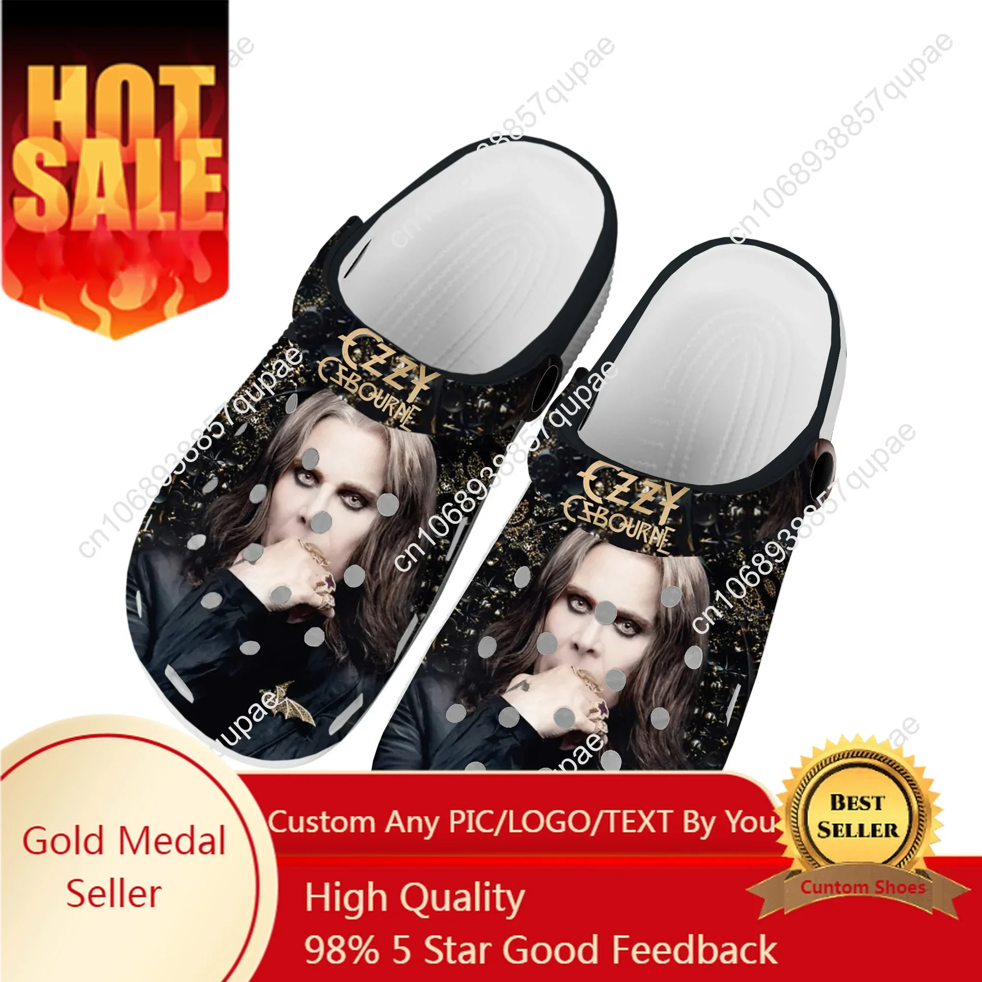 

Ozzy Metal Rock Singer Osbourne Home Clogs Custom Water Shoes Mens Womens Teenager Shoe 3D Print Garden Clog Beach Hole Slippers