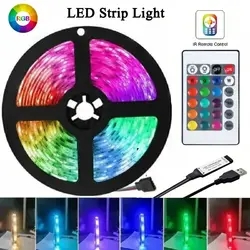 2M USB LED Strip Light Backlight 24 Key Infrared Remote Control RGB Color Changing Lamp for Home Decoration Светодиодн