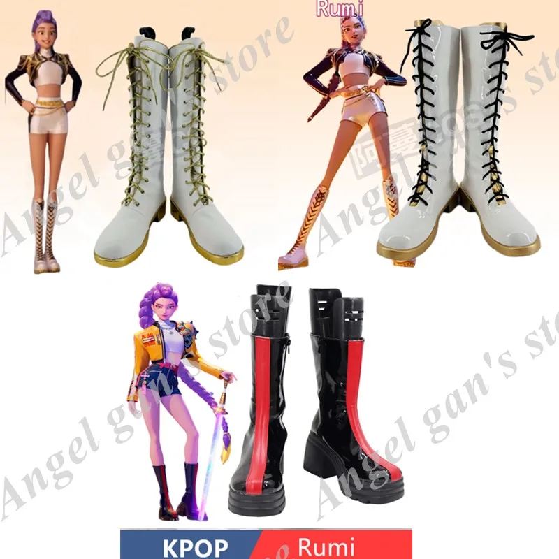 

KPop Demon Hunters Rumi Cosplay Shoes Anime Costume Boots Customized Children Shoes Boots