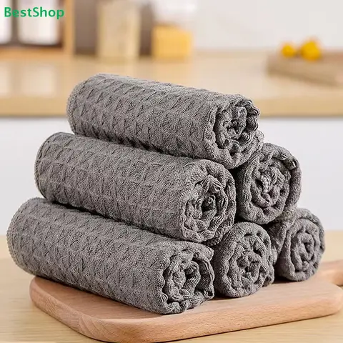 ♥Microfiber Kitchen Towels-Super Absorbent Quick-Dry Cleaning Cloths,Reusable Dish Towels for Kitchen Cleaning