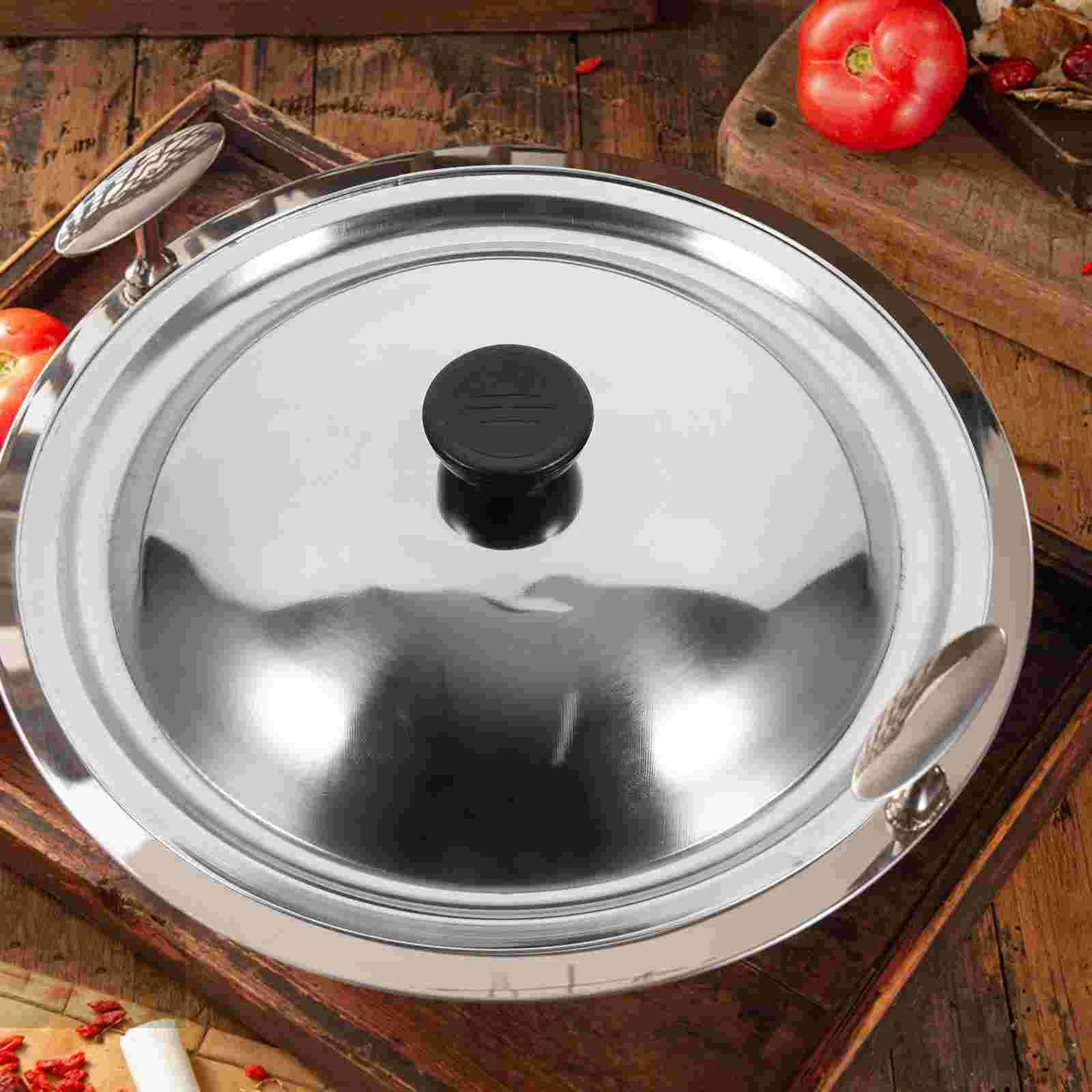 24cm Stainless Steel Pot Lid Replacement for Frying Pan Universal Kitchen Lid Replacement Lids for Pots Cooking Pot Supply Easy