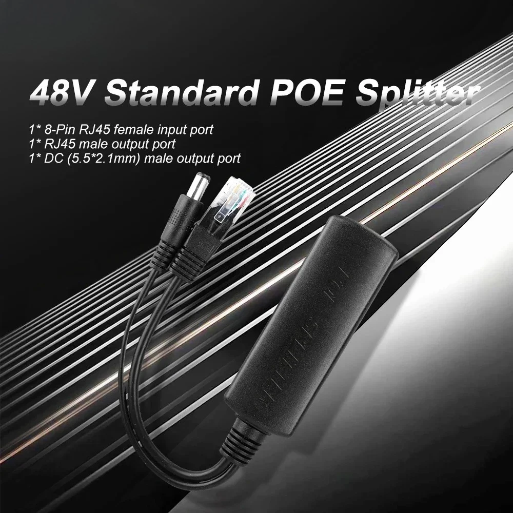 2026 جديد جيجابت POE الفاصل 48 فولت إلى 5 فولت 12 فولت مايكرو USB/Type-C/DC 100/1000 ميجابت في الثانية الطاقة عبر إيثرنت مع كابل القطع POE المعزول #4