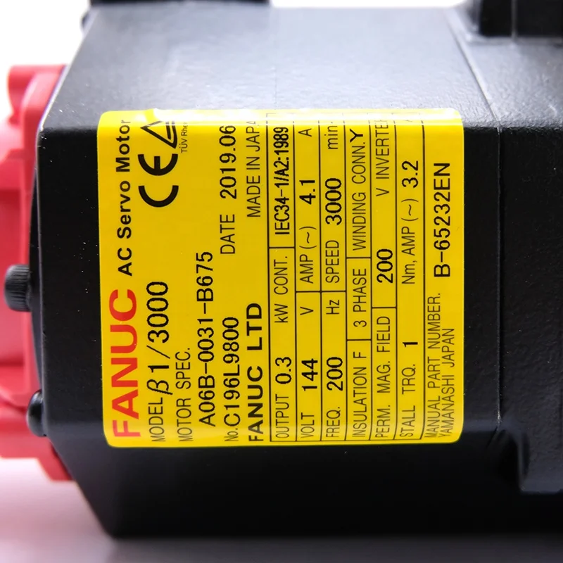Hot Sale Original Fanuc Servo Motor Module A06B-0031-B675 A06B0031B675 Fanuc AC Servo Motor In Stock