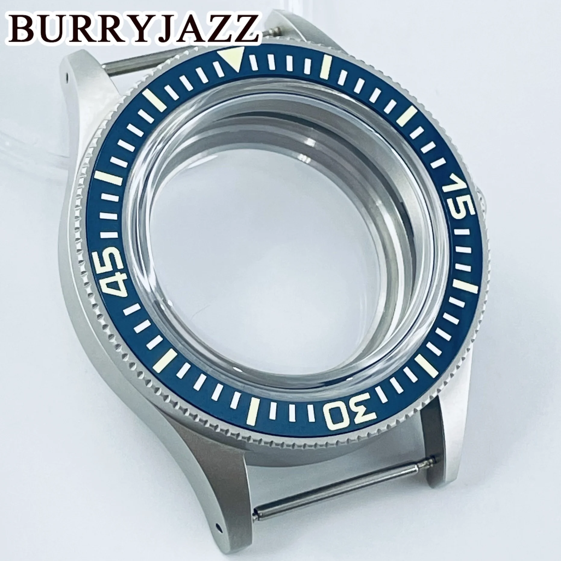 BURRYJAZZ 40mm Retro Domed NH35 NH36 NH34 ETA2824 PT5000 Watch Case With Sapphire Crystal Luminous Ceramics Bezel