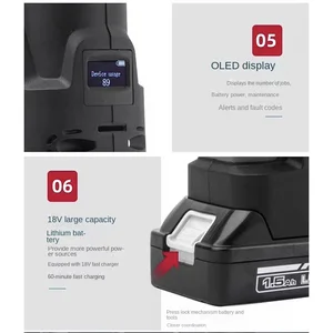 LS-1525 Mini Battery Pipe Crimp Tool, Pipe Crimping Tool para Piping System, Copper Fittings, Multicamadas Pex, Alicadores Elétricos de Friso 6 principais vendas alicates de cravar multicamada - №5
