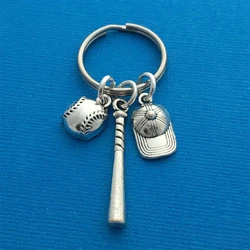 Sports Baseball Bat Baseball Baseball Cap Baseball Keychain Tide Simple Backpack Pendant Athlete Player Gift Keychain