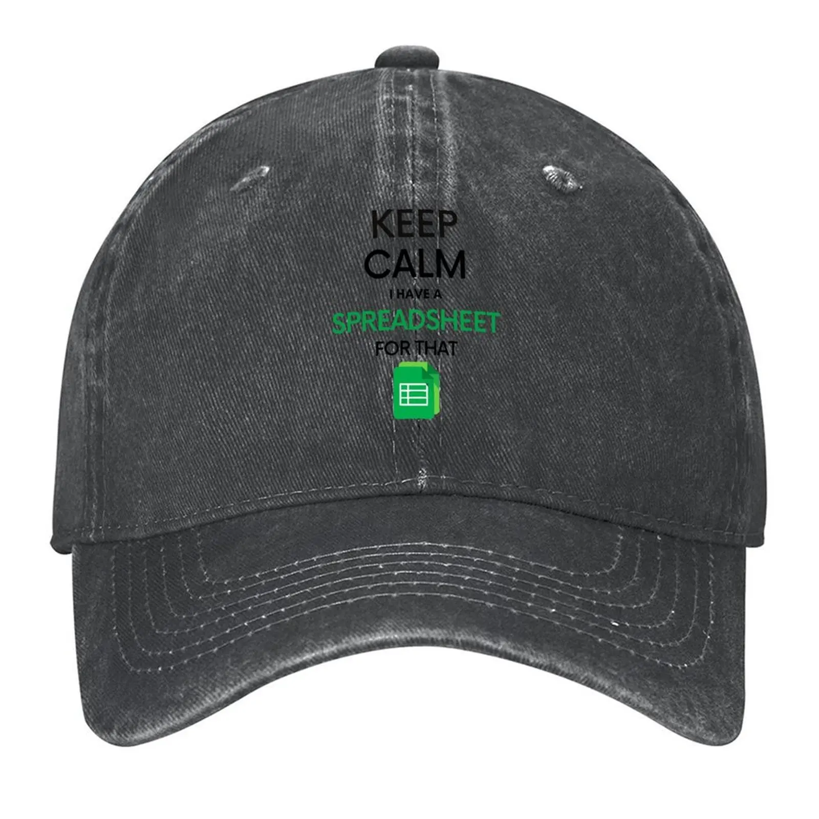 

Keep Calm I have a Spreadsheet for that - Microsoft Excel // Google Sheets Baseball Cap Snap Back Hat Female Men's