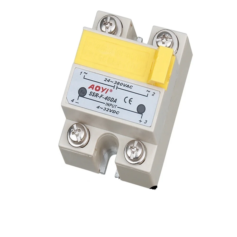 

5 шт. встроенный предохранитель твердотельное реле 40А твердотельное реле SSR-F-40DA