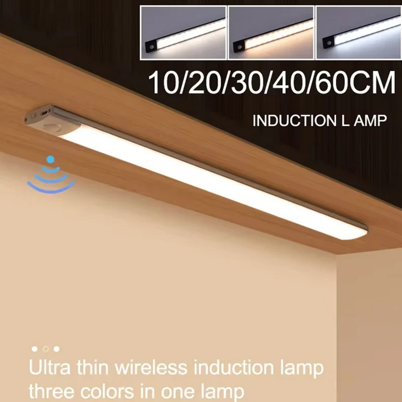 1 ชิ้นไร้สาย LED Motion Sensor Cabinet Light - เหมาะสําหรับตู้เสื้อผ้า, ห้องครัว, ตู้เสื้อผ้า, บันได - กลางคืนที่ใช้แบตเตอรี่