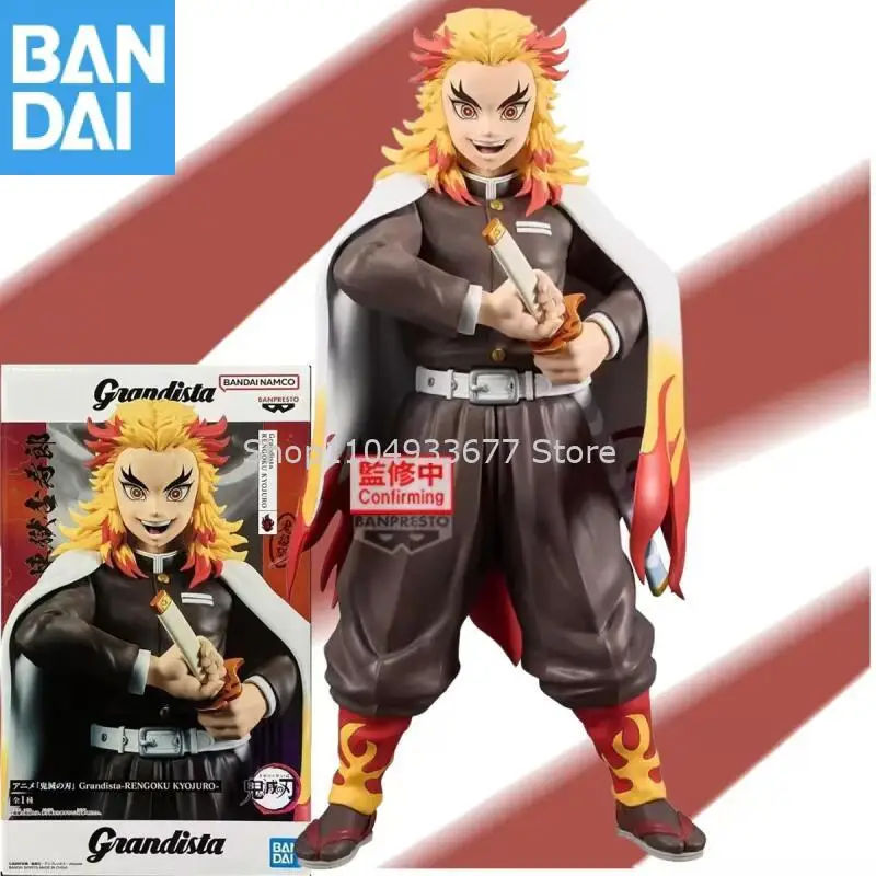 Oryginalna figurka kolekcjonerska Anime Demon Slayer: Kimetsu No Yaiba Grandista Rengoku Kyoujurou, dostępna od ręki.