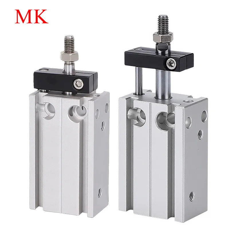 MK Multi Position Fixed Piston Rod Non Rotating Porous Pneumatic Cylinder MK10 16 20 25 32-5X10X15X20X25X30X35X40-S With Magnet